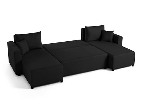 best mobilier regala canapé panoramique 7 places convertible avec coffre en tissu noir best mobilier regala canapé panoramique 7 places convertible avec coffre en tissu noir