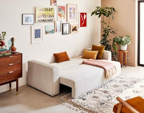 best mobilier topaze canapé 3 places convertible avec coffre en velours côtelé beige best mobilier topaze canapé 3 places convertible avec coffre en velours côtelé beige