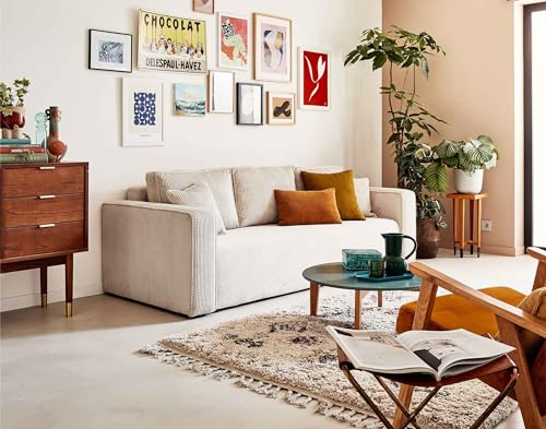 best mobilier topaze canapé 3 places convertible avec coffre en velours côtelé beige best mobilier topaze canapé 3 places convertible avec coffre en velours côtelé beige