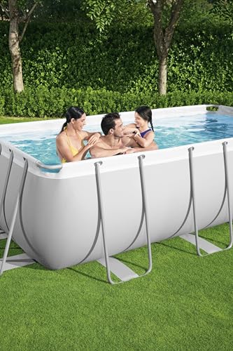 bestway piscine hors sol rectangle power steel™ 404 x 201 x 100 cm gris clair avec filtre à sable et échelle bestway piscine hors sol rectangle power steel™ 404 x 201 x 100 cm gris clair avec filtre à sable et échelle