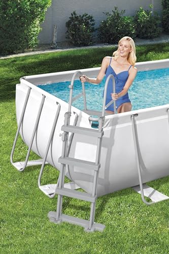bestway piscine hors sol rectangle power steel™ 404 x 201 x 100 cm gris clair avec filtre à sable et échelle bestway piscine hors sol rectangle power steel™ 404 x 201 x 100 cm gris clair avec filtre à sable et échelle