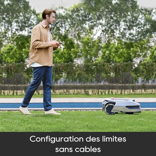 dreame a1 robot tondeuse intelligente, tondeuse à gazon robotisée sans fil périmétrique, contrôle aapplication, omnisense technologie, gestion intuitive des zones, Évitement... dreame a1 robot tondeuse intelligente, tondeuse à gazon robotisée sans fil périmétrique, contrôle aapplication, omnisense technologie, gestion intuitive des zones, Évitement...