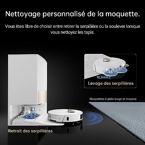 dreame l20 ultra complete robot aspirateur laveur avec technologie mopextend, démontage, levage et auto lavage des serpillières, 7 000 pa, ai action lds navigation, station... dreame l20 ultra complete robot aspirateur laveur avec technologie mopextend, démontage, levage et auto lavage des serpillières, 7 000 pa, ai action lds navigation, station...