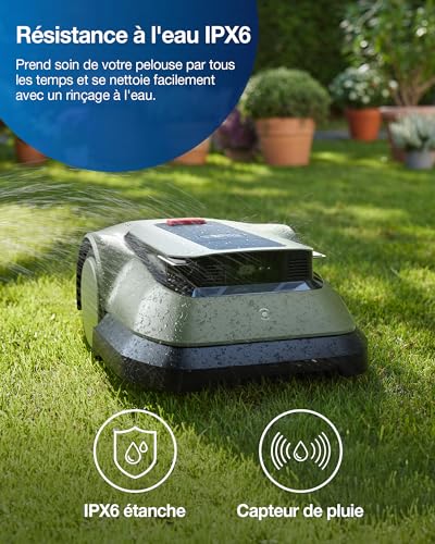 ecovacs goat gx 600 tondeuse robot avec aucun réglage des limites pour jardins max.600㎡, presser et tondre, aivi 3d évitement d'obstacles, coupe logique, disque à lames... ecovacs goat gx 600 tondeuse robot avec aucun réglage des limites pour jardins max.600㎡, presser et tondre, aivi 3d évitement d'obstacles, coupe logique, disque à lames...