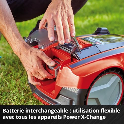 einhell robot tondeuse freelexo cam 500 power x change (18 v, caméra remplaçant le câble périphérique, 500 m², moteur sans charbon, pentes jusqu’à 25%, largeur de coupe 18 cm,... einhell robot tondeuse freelexo cam 500 power x change (18 v, caméra remplaçant le câble périphérique, 500 m², moteur sans charbon, pentes jusqu’à 25%, largeur de coupe 18 cm,...