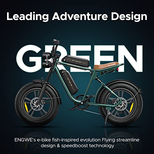 engwe m20 vélo électrique pour homme avec pneus fat tire 20" x 4,0" 48 v 13 ah longue portée 50 km à 100 km 7 vitesses (vert) engwe m20 vélo électrique pour homme avec pneus fat tire 20" x 4,0" 48 v 13 ah longue portée 50 km à 100 km 7 vitesses (vert)