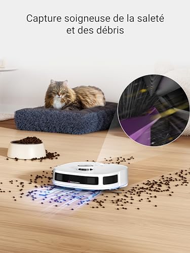 eureka j12 ultra robot aspirateur laveur avec station automatique de vidange lavage séchage, aspirateur robot de 5000pa, serpillière rotative, double lidar navigation, Évitement... eureka j12 ultra robot aspirateur laveur avec station automatique de vidange lavage séchage, aspirateur robot de 5000pa, serpillière rotative, double lidar navigation, Évitement...