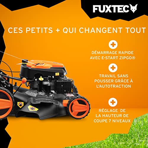 fuxtec 4en1 tondeuse thermique démarrage Électrique fx rm5196es largeur de coupe 51cm, système autotracté, fonction mulching, réglage central de la hauteur de coupe, 60l bac... fuxtec 4en1 tondeuse thermique démarrage Électrique fx rm5196es largeur de coupe 51cm, système autotracté, fonction mulching, réglage central de la hauteur de coupe, 60l bac...