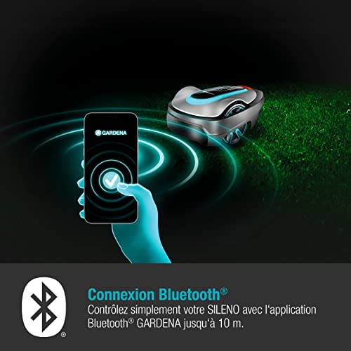 gardena sileno city 250 | tondeuse robot jusqu'à 250m² tond sous la pluie et passages étroits, bluetooth app, capteur de gel, très silencieux, automatique (15001 26),... gardena sileno city 250 | tondeuse robot jusqu'à 250m² tond sous la pluie et passages étroits, bluetooth app, capteur de gel, très silencieux, automatique (15001 26),...