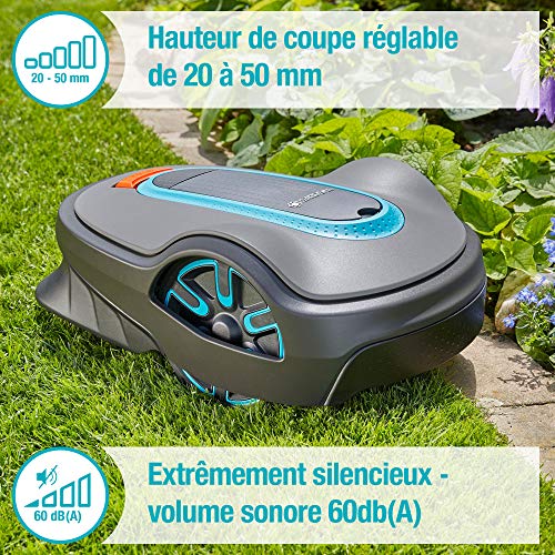 gardena sileno life : tondeuse robot pour surface de jusqu'à 1000 m², fonction easy passage, pentes jusqu'à 35%, silencieux, version fr/nl (15102 26) gardena sileno life : tondeuse robot pour surface de jusqu'à 1000 m², fonction easy passage, pentes jusqu'à 35%, silencieux, version fr/nl (15102 26)