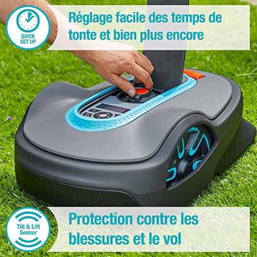 gardena sileno life : tondeuse robot pour surface de jusqu'à 1000 m², fonction easy passage, pentes jusqu'à 35%, silencieux, version fr/nl (15102 26) gardena sileno life : tondeuse robot pour surface de jusqu'à 1000 m², fonction easy passage, pentes jusqu'à 35%, silencieux, version fr/nl (15102 26)