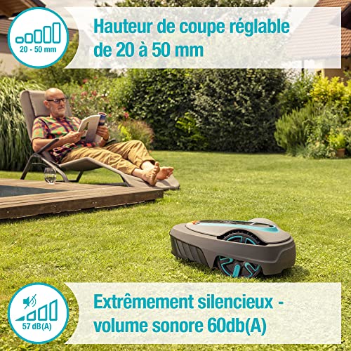 gardena tondeuse robot smart sileno city 500 m² set: technologie lona ia innovante, réglage via application, sensorcontrol, pour pentes 35% max, passerelle smart, fr version... gardena tondeuse robot smart sileno city 500 m² set: technologie lona ia innovante, réglage via application, sensorcontrol, pour pentes 35% max, passerelle smart, fr version...