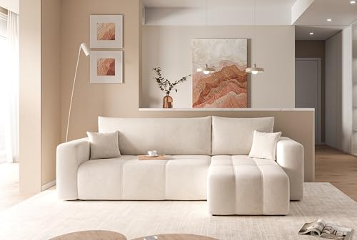 grekpol canapé d'angle convertible 145x248 à gauche ou à droite canapé 3 places convertible canapé beige canapé avec espace de rangement canapé lit canapé convertible grekpol canapé d'angle convertible 145x248 à gauche ou à droite canapé 3 places convertible canapé beige canapé avec espace de rangement canapé lit canapé convertible