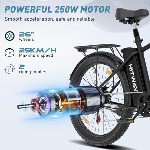 hitway vélo électrique, 26*3.0 pouces ebike 250w moteur velo electrique,vtt batterie lithium amovible 48v/15ah, 7 vitesses vélo de ville velo hollandais femme bicyclette adulte... hitway vélo électrique, 26*3.0 pouces ebike 250w moteur velo electrique,vtt batterie lithium amovible 48v/15ah, 7 vitesses vélo de ville velo hollandais femme bicyclette adulte...