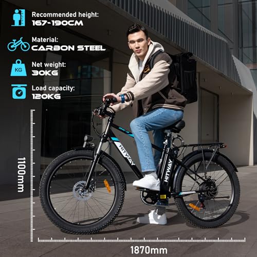 hitway vélo électrique, 26*3.0 pouces ebike 250w moteur velo electrique,vtt batterie lithium amovible 48v/15ah, 7 vitesses vélo de ville velo hollandais femme bicyclette adulte... hitway vélo électrique, 26*3.0 pouces ebike 250w moteur velo electrique,vtt batterie lithium amovible 48v/15ah, 7 vitesses vélo de ville velo hollandais femme bicyclette adulte...