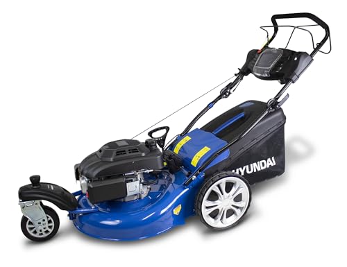 hyundai tondeuse thermique auto tractée 196 cm³ démarrage électrique 56 cm de coupe htdt561es 1 hyundai tondeuse thermique auto tractée 196 cm³ démarrage électrique 56 cm de coupe htdt561es 1