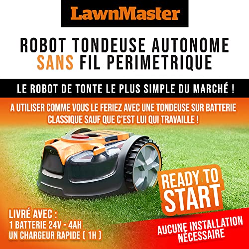 lawnmaster robot tondeuse autonome 24v sans fil périmétrique le robot le plus simple du marché lawnmaster robot tondeuse autonome 24v sans fil périmétrique le robot le plus simple du marché