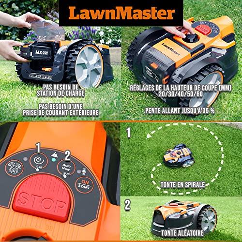 lawnmaster robot tondeuse autonome 24v sans fil périmétrique le robot le plus simple du marché lawnmaster robot tondeuse autonome 24v sans fil périmétrique le robot le plus simple du marché