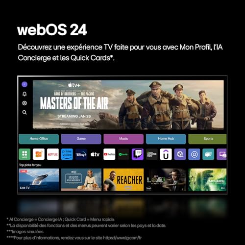 lg tv led 2024 | 55ut73 | 55 pouces | uhd | processeur α5 gen 7 ai 4k, noir lg tv led 2024 | 55ut73 | 55 pouces | uhd | processeur α5 gen 7 ai 4k, noir