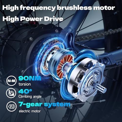 lohang vélo électrique adulte, moteur haute fréquence sans balais, batterie amovible 48 v 18 ah, portée maximale 45 90 km, pneus tout terrain 26 pouces, vélo de montagne unisexe lohang vélo électrique adulte, moteur haute fréquence sans balais, batterie amovible 48 v 18 ah, portée maximale 45 90 km, pneus tout terrain 26 pouces, vélo de montagne unisexe