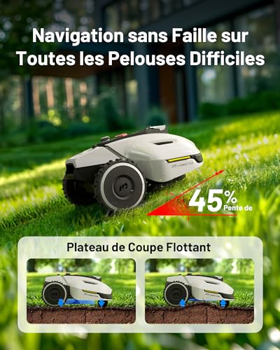 mammotion yuka 1500 robot tondeuse sans fil périphérique, robot tondeuse jusqu'à 1500m², 45% de pente, installation sans fil périphérique, vision 3d+ rtk, gestion multi zones,... mammotion yuka 1500 robot tondeuse sans fil périphérique, robot tondeuse jusqu'à 1500m², 45% de pente, installation sans fil périphérique, vision 3d+ rtk, gestion multi zones,...
