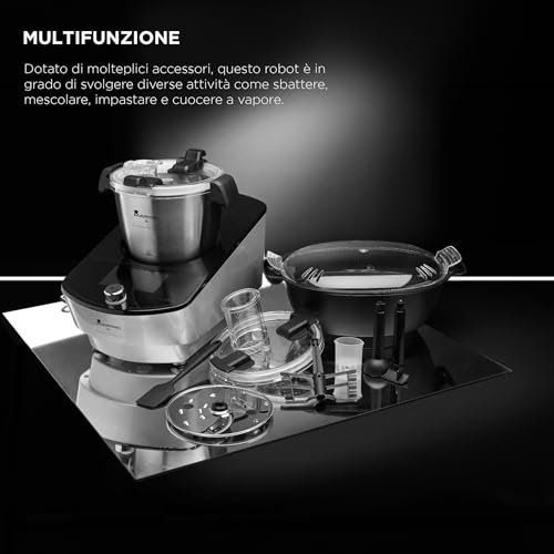 masterpro by carlo cracco appareil de cuisine 1000w 3.5l 12 programmes led touch control multifonction avec accessoires complets inclus la fonction vapeur masterpro by carlo cracco appareil de cuisine 1000w 3.5l 12 programmes led touch control multifonction avec accessoires complets inclus la fonction vapeur