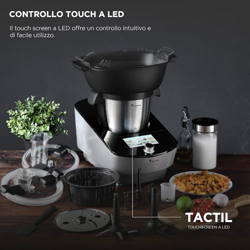 masterpro by carlo cracco appareil de cuisine 1000w 3.5l 12 programmes led touch control multifonction avec accessoires complets inclus la fonction vapeur masterpro by carlo cracco appareil de cuisine 1000w 3.5l 12 programmes led touch control multifonction avec accessoires complets inclus la fonction vapeur