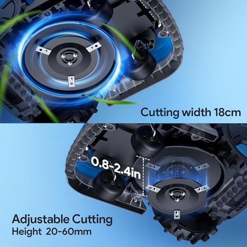 osoeri tondeuse robot pour jardins jusqu'à 800 m², moteur sans balais 50w, 20v 4,0 ah robot tondeuse avec app, largeur et hauteur de coupe 18cm /20 60mm, retour automatique à la... osoeri tondeuse robot pour jardins jusqu'à 800 m², moteur sans balais 50w, 20v 4,0 ah robot tondeuse avec app, largeur et hauteur de coupe 18cm /20 60mm, retour automatique à la...