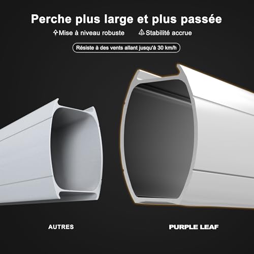 purple leaf parasol déporté rectangulaire 2.7 x 3.65 m avec led, parasol de jardin extérieur toit à double rotatif 360°, parasol excentré inclinable, parasol terrasse extérieur,... purple leaf parasol déporté rectangulaire 2.7 x 3.65 m avec led, parasol de jardin extérieur toit à double rotatif 360°, parasol excentré inclinable, parasol terrasse extérieur,...