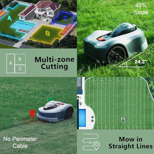 robot tondeuse à gazon pour jardins jusqu'à 3 000/6 000 m² sans câbles périphériques tondeuse à gazon intelligente automatique pour pelouse bien... robot tondeuse à gazon pour jardins jusqu'à 3 000/6 000 m² sans câbles périphériques tondeuse à gazon intelligente automatique pour pelouse bien...