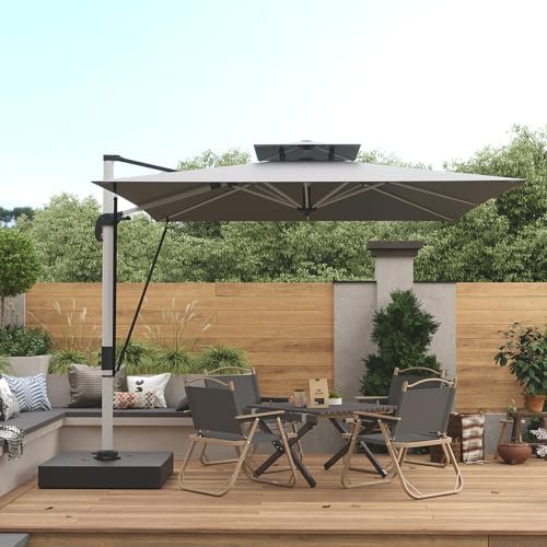 triumphkey parasol de jardin exterieur,aluminium rectangulaire parasol deporte pliable,antirouille et anticorrosion,uv protection,anti vent,rotation à 360 degrés triumphkey parasol de jardin exterieur,aluminium rectangulaire parasol deporte pliable,antirouille et anticorrosion,uv protection,anti vent,rotation à 360 degrés