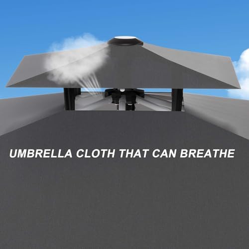 triumphkey parasol de jardin exterieur,aluminium rectangulaire parasol deporte pliable,antirouille et anticorrosion,uv protection,anti vent,rotation à 360 degrés triumphkey parasol de jardin exterieur,aluminium rectangulaire parasol deporte pliable,antirouille et anticorrosion,uv protection,anti vent,rotation à 360 degrés