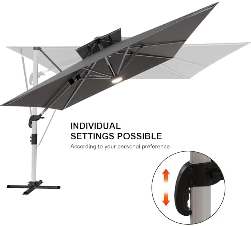 triumphkey parasol de jardin exterieur,aluminium rectangulaire parasol deporte pliable,antirouille et anticorrosion,uv protection,anti vent,rotation à 360 degrés triumphkey parasol de jardin exterieur,aluminium rectangulaire parasol deporte pliable,antirouille et anticorrosion,uv protection,anti vent,rotation à 360 degrés